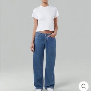 Wide Leg Drawstring Waist Jeans